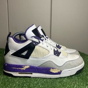 Size 6.5Y- Jordan 4 Retro GS "Ultraviolet" RARE White / Purple / Black